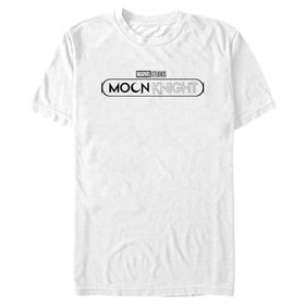 Marvel Big & Tall Moon Knight Siyah Logolu Üst Kısa Kollu Beyaz Erkek T-shirt