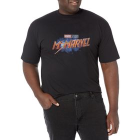 Marvel Big & Tall Ms Logolu Black Erkek T-shirt
