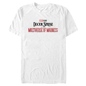 Marvel Big & Tall Multiverse of Madness Doctor Strange 2 Ana Logo Üst Kısa Kollu Beyaz Erkek T-shirt
