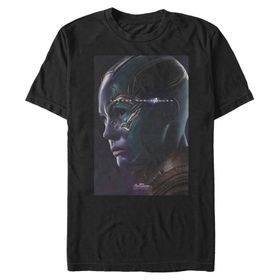 Marvel Big & Tall Nebula Avenge Üst Kısa Kollu Siyah Erkek T-shirt