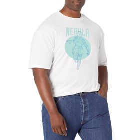 Marvel Big & Tall Nebula Simplicity Üst Kısa Kollu Beyaz Erkek T-shirt