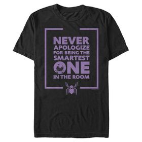 Marvel Big & Tall Never Apologize Üst Kısa Kollu Siyah Erkek T-shirt