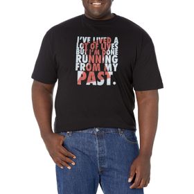 Marvel Big & Tall Past Üst Kısa Kollu Siyah Erkek T-shirt