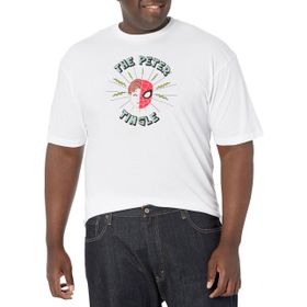 Marvel Big & Tall Peter Tingle Üst Kısa Kollu Beyaz Erkek T-shirt