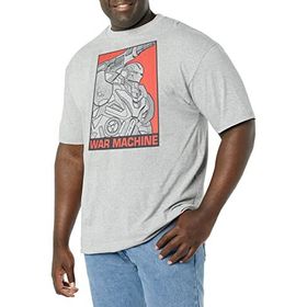 Marvel Big & Tall Pop Machine Üst Kısa Kollu Athletic Heather Erkek T-shirt