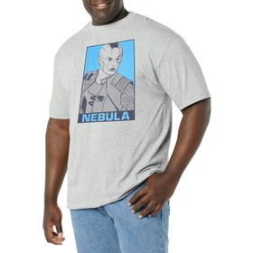 Marvel Big & Tall Pop Nebula Üst Kısa Kollu Athletic Heather Erkek T-shirt