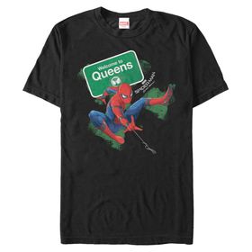 Marvel Big & Tall Queens Sign Üst Kısa Kollu Siyah Erkek T-shirt