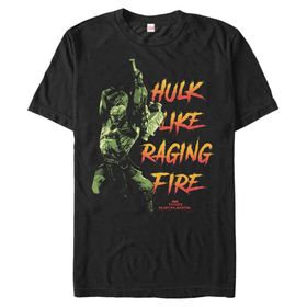 Marvel Big & Tall Raging Fire Üst Kısa Kollu Siyah Erkek T-shirt