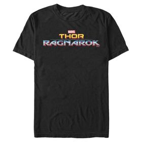 Marvel Big & Tall Ragnarok Logolu Üst Kısa Kollu Siyah Erkek T-shirt