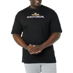 Marvel Big & Tall Ragnarok Logolu Üst Kısa Kollu Siyah Erkek T-shirt