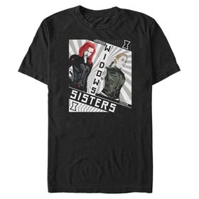 Marvel Big & Tall Red Sisters Üst Kısa Kollu Siyah Erkek T-shirt