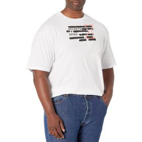 Marvel Big & Tall Redacted Spies Üst Kısa Kollu Beyaz Erkek T-shirt