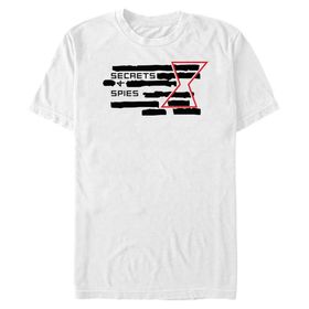 Marvel Big & Tall Redacted Spies Üst Kısa Kollu Beyaz Erkek T-shirt