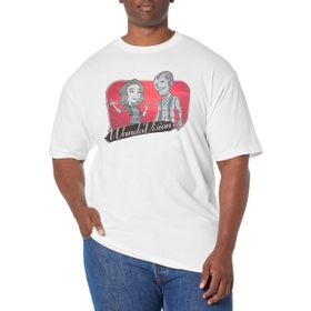 Marvel Big & Tall Scarlet Wandavision Üst Kısa Kollu Beyaz Erkek T-shirt