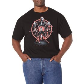 Marvel Big & Tall Seven Black Widow Üst Kısa Kollu Siyah Erkek T-shirt