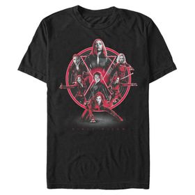 Marvel Big & Tall Seven Black Widow Üst Kısa Kollu Siyah Erkek T-shirt
