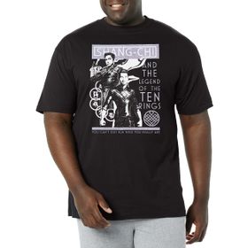Marvel Big & Tall Shang-chi Baba Oğul İkili Üst Kısa Kollu Siyah Erkek T-shirt