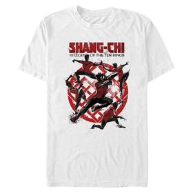 Marvel Big & Tall Shang-chi Crane Fist Empi Kata Üst Kısa Kollu Beyaz Erkek T-shirt