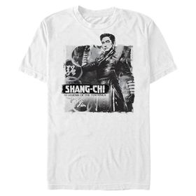 Marvel Big & Tall Shang-chi Dad Rings Üst Kısa Kollu Beyaz Erkek T-shirt
