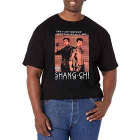 Marvel Big & Tall Shang-chi Family Heroes Black Erkek T-shirt