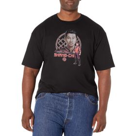Marvel Big & Tall Shang-chi Hero Üst Kısa Kollu Siyah Erkek T-shirt