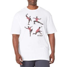 Marvel Big & Tall Shang-chi Karate Poses Üst Kısa Kollu Beyaz Erkek T-shirt