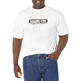 Marvel Big & Tall Shang-chi Logolu Üst Kısa Kollu Beyaz Erkek T-shirt