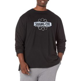Marvel Big & Tall Shang-chi Logolu Üst Kısa Kollu Siyah Erkek T-shirt