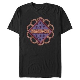 Marvel Big & Tall Shang-chi Neon Logolu Yüzükler Üst Kısa Kollu Siyah Erkek T-shirt