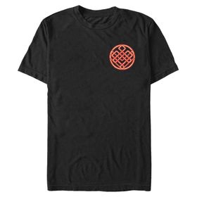 Marvel Big & Tall Shang-chi Neon Sembollü Üst Kısa Kollu Siyah Erkek T-shirt