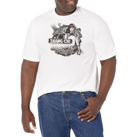 Marvel Big & Tall Shang-chi Xialing Dragons Üst Kısa Kollu Beyaz Erkek T-shirt