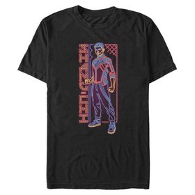 Marvel Big & Tall Shang Neon Chi Üst Kısa Kollu Siyah Erkek T-shirt