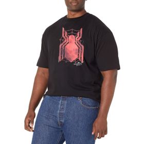 Marvel Big & Tall Spider Bro Black Erkek T-shirt