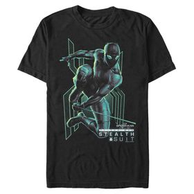 Marvel Big & Tall Spider Darkness Black Erkek T-shirt