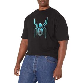 Marvel Big & Tall Spider Logo Far Black Erkek T-shirt