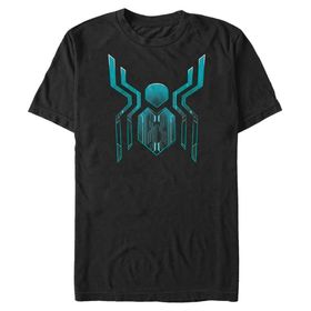 Marvel Big & Tall Spider Logo Far Black Erkek T-shirt