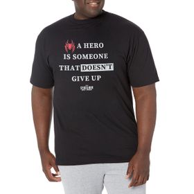 Marvel Big & Tall Spider-Man: Miles Morales Hero Metin Black Erkek T-shirt
