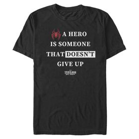 Marvel Big & Tall Spider-Man: Miles Morales Hero Metin Black Erkek T-shirt