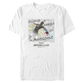Marvel Big & Tall Spider-Man: No Way Home Science Magic Üst Kısa Kollu Beyaz Erkek T-shirt
