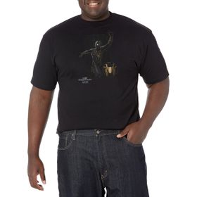 Marvel Big & Tall Spider-Man: No Way Home Siyah Teknik Takım Üst Kısa Kollu Siyah Erkek T-shirt