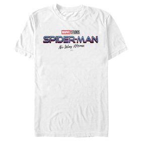 Marvel Big & Tall Spider-Man Way Home Logolu Üst Kısa Kollu Beyaz Erkek T-shirt