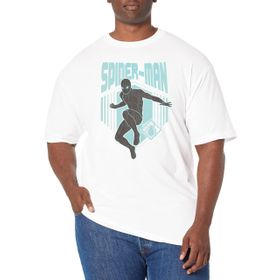 Marvel Big & Tall Spider Stealth Üst Kısa Kollu Beyaz Erkek T-shirt