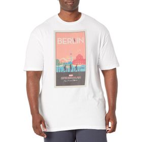 Marvel Big & Tall Spidey Home Berlin Üst Kısa Kollu Beyaz Erkek T-shirt