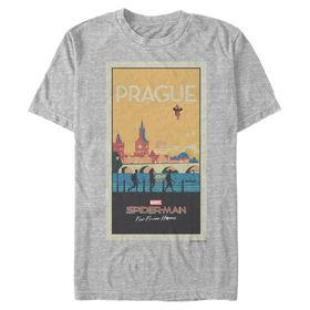 Marvel Big & Tall Spidey Home Prag Üst Kısa Kollu Athletic Heather Erkek T-shirt