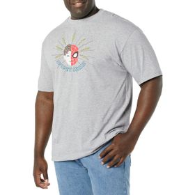 Marvel Big & Tall Spidey Sense Üst Kısa Kollu Athletic Heather Erkek T-shirt