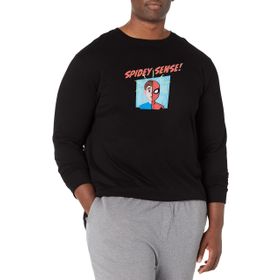 Marvel Big & Tall Spidey Senses Üst Kısa Kollu Siyah Erkek T-shirt