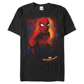 Marvel Big & Tall Spidey Smoke Üst Kısa Kollu Siyah Erkek T-shirt