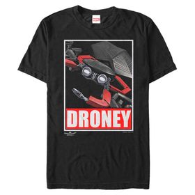 Marvel Big & Tall Spotlight Droney Üst Kısa Kollu Siyah Erkek T-shirt