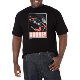 Marvel Big & Tall Spotlight Droney Üst Kısa Kollu Siyah Erkek T-shirt