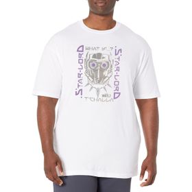 Marvel Big & Tall Star Hero Üst Kısa Kollu Beyaz Erkek T-shirt